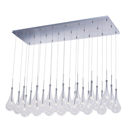 Et2 Larmes LED 24-Light 18" Wide Polished Chrome Linear Pendant E20518-18PC